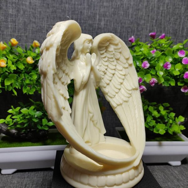 TAGUA Praying Angel Sculpture| Figurine for Gifts Home Decoration | Tagua nut carving - Image 2