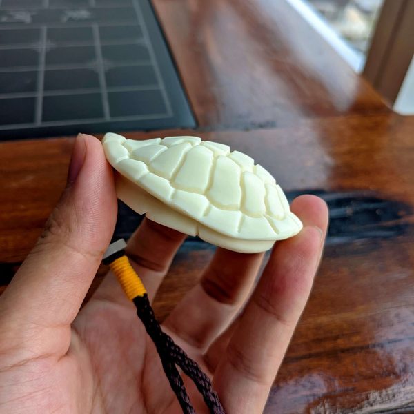 Tagua Nut Carving| Hand Carved Tagua Sea Turtle Pendant | Turtle Tortoise Animal Figurine Pocket Statue Sculpture| Carved Nut Crafts - Image 6