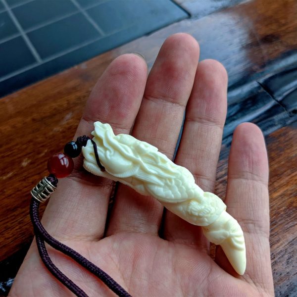 TAGUA jewelry carved plant ivory pendant is white dragon ivory TAGUA Necklaces, Ivory Nuts, Carving Crafts, Fashion Pendants Great Gifts for Boyfriends - Image 4