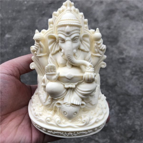 Tagua carving Statues- Hindu Elephant God Statue| Tagua nut Sculpture Indian Ganesh