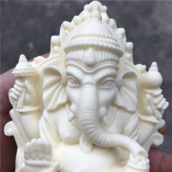 Tagua carving Statues- Hindu Elephant God Statue| Tagua nut Sculpture Indian Ganesh - Image 5