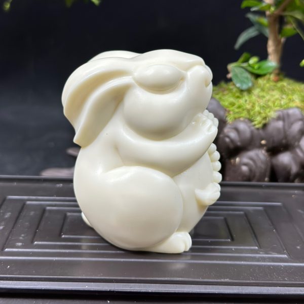 Tagua Wishing Rabbit - Eco-Friendly Handcrafted Charm for Positive Vibes - Image 2