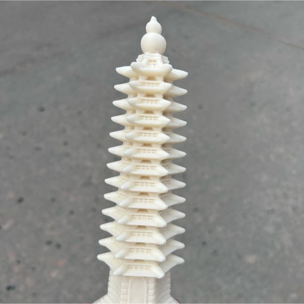 Elegant Wenchang Pagoda Ornament: 13-Story Hand-Carved Tagua Masterpiece - Enhance Prosperity & Wisdom in Your Space - Image 2